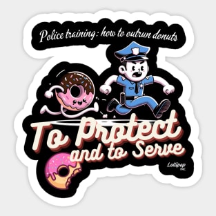 Funny Police Training: How to Outrun Donuts Sticker